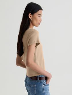 Sadie Crew Khaki Sand 90's Vintage Crop Tee WOMENS TOPS Photo 4