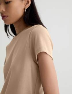 Sadie Crew Khaki Sand 90's Vintage Crop Tee WOMENS TOPS Photo 6