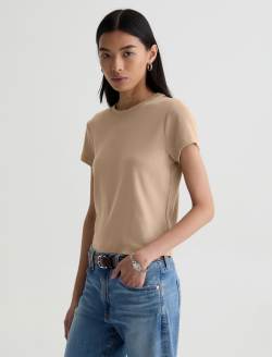 Sadie Crew Khaki Sand 90's Vintage Crop Tee WOMENS TOPS Photo 7