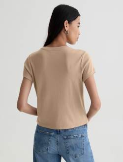 Sadie Crew Khaki Sand 90's Vintage Crop Tee WOMENS TOPS Photo 8