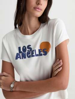 Sadie Crew LA City 90's Vintage Crop Tee WOMENS TOPS Photo 3