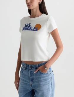 Sadie Crew LA City 90's Vintage Crop Tee WOMENS TOPS Photo 7