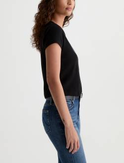 Sadie Crew P Neon Club Super Black 90's Vintage Crop Tee WOMENS TOPS Photo 4