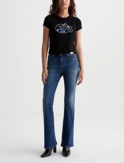 Sadie Crew P Neon Club Super Black 90's Vintage Crop Tee WOMENS TOPS Photo 5