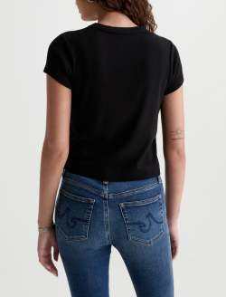 Sadie Crew P Neon Club Super Black 90's Vintage Crop Tee WOMENS TOPS Photo 8