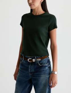 Sadie Crew Pine 90's Vintage Crop Tee WOMENS TOPS Photo 7