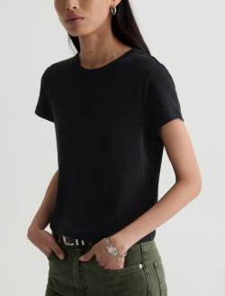 Sadie Crew Super Black 90's Vintage Crop Tee WOMENS TOPS Photo 9