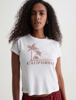 Sadie Crew Sand And Sun Powder 90's Vintage Crop Tee WOMENS TOPS Photo 3