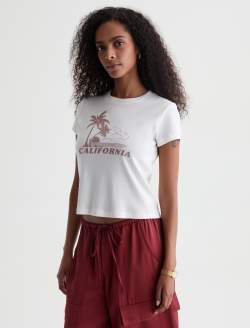 Sadie Crew Sand And Sun Powder 90's Vintage Crop Tee WOMENS TOPS Photo 7