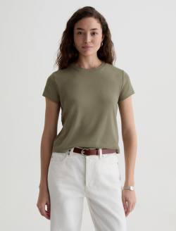 Sadie Crew Spruce Green 90's Vintage Crop Tee WOMENS TOPS Photo 2
