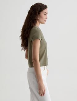 Sadie Crew Spruce Green 90's Vintage Crop Tee WOMENS TOPS Photo 4