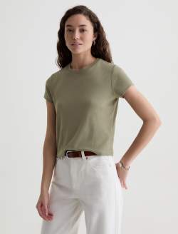 Sadie Crew Spruce Green 90's Vintage Crop Tee WOMENS TOPS Photo 7