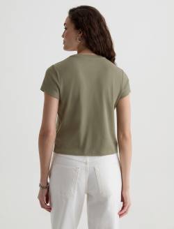 Sadie Crew Spruce Green 90's Vintage Crop Tee WOMENS TOPS Photo 8