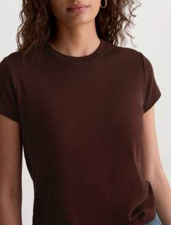 Sadie Crew Wood Brown 90's Vintage Crop Tee WOMENS TOPS Photo 3