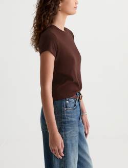 Sadie Crew Wood Brown 90's Vintage Crop Tee WOMENS TOPS Photo 4