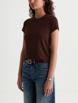 Sadie Crew Wood Brown 90's Vintage Crop Tee WOMENS TOPS Photo 7