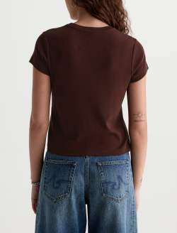 Sadie Crew Wood Brown 90's Vintage Crop Tee WOMENS TOPS Photo 8