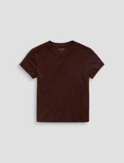 Sadie Crew Wood Brown 90's Vintage Crop Tee WOMENS TOPS Photo 1