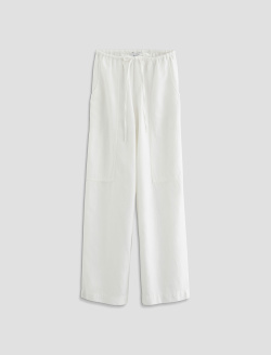 Nina White Pull-On Wide Leg WOMENS BOTTOMS Photo 1