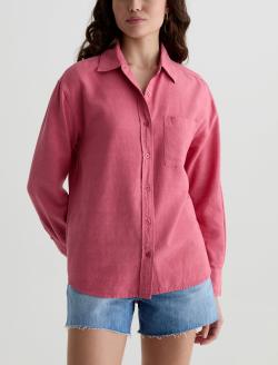 Addison Shirt Peony Relaxed Button-Up Shirt WOMENS TOPS Photo 2