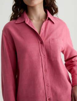 Addison Shirt Peony Relaxed Button-Up Shirt WOMENS TOPS Photo 3