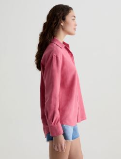 Addison Shirt Peony Relaxed Button-Up Shirt WOMENS TOPS Photo 4
