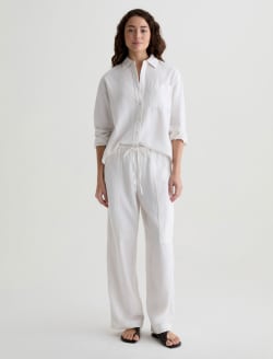 Addison Shirt White Relaxed Button-Up Shirt WOMENS TOPS Photo 5
