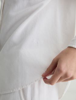 Addison Shirt White Relaxed Button-Up Shirt WOMENS TOPS Photo 6