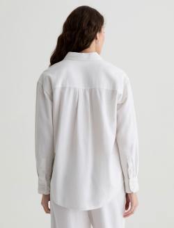 Addison Shirt White Relaxed Button-Up Shirt WOMENS TOPS Photo 8