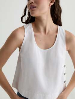 Alpha Tank White Shell Tank WOMENS TOPS Photo 3