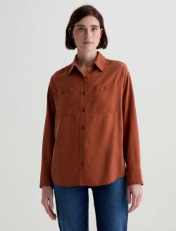 Leny Cavern Clay Relaxed Shirt WOMENS TOPS Photo 2