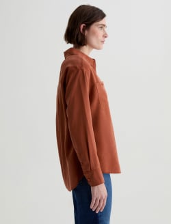Leny Cavern Clay Relaxed Shirt WOMENS TOPS Photo 4