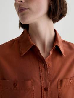 Leny Cavern Clay Relaxed Shirt WOMENS TOPS Photo 6