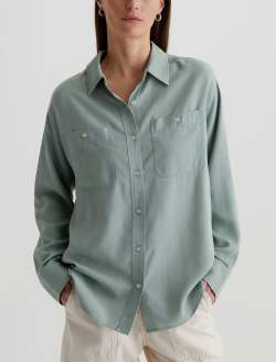 Leny Matcha Latte Relaxed Shirt WOMENS TOPS Photo 2