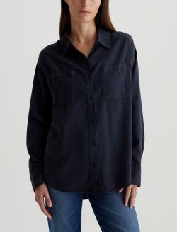 Leny Sulfur Black Relaxed Shirt WOMENS TOPS Photo 2