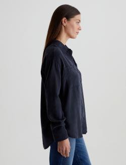 Leny Sulfur Black Relaxed Shirt WOMENS TOPS Photo 4