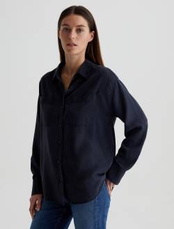 Leny Sulfur Black Relaxed Shirt WOMENS TOPS Photo 7