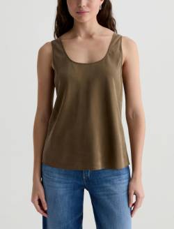 Nicola Tank Mossy Taupe Breezy Loose Fit WOMENS TOPS Photo 2