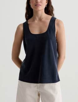Nicola Tank Sulfur Black Breezy Loose Fit WOMENS TOPS Photo 2