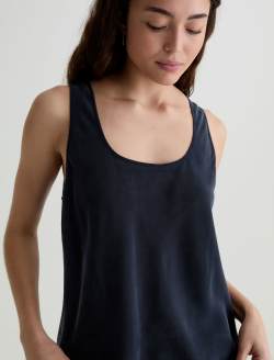 Nicola Sulfur Black Double Scoop Tank WOMENS TOPS Photo 3