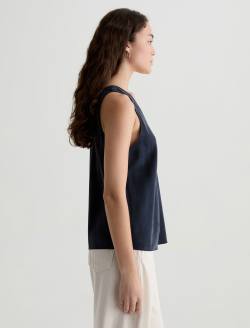 Nicola Sulfur Black Double Scoop Tank WOMENS TOPS Photo 4