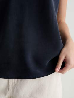 Nicola Sulfur Black Double Scoop Tank WOMENS TOPS Photo 6