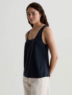Nicola Sulfur Black Double Scoop Tank WOMENS TOPS Photo 7