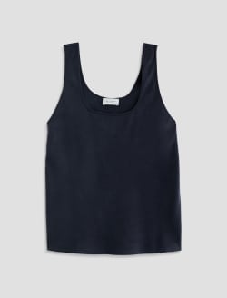 Nicola Sulfur Black Double Scoop Tank WOMENS TOPS Photo 1
