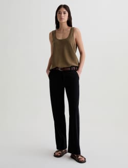 Caden Straight Super Black Relaxed Chino WOMENS BOTTOMS Photo 2
