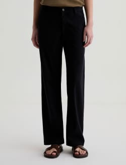 Caden Straight Super Black Relaxed Chino WOMENS BOTTOMS Photo 3