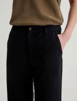 Caden Straight Super Black Relaxed Chino WOMENS BOTTOMS Photo 4
