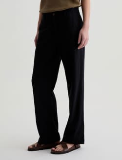 Caden Straight Super Black Relaxed Chino WOMENS BOTTOMS Photo 6