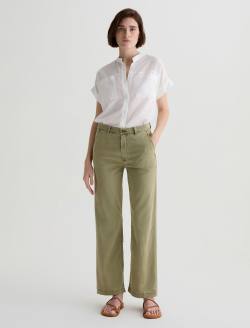 Caden Straight Sulfur Basil Relaxed Chino WOMENS BOTTOMS Photo 2