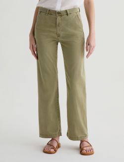 Caden Straight Sulfur Basil Relaxed Chino WOMENS BOTTOMS Photo 3